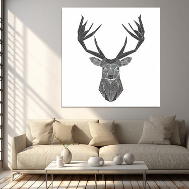 Tableau Tête De Cerf Géométrique